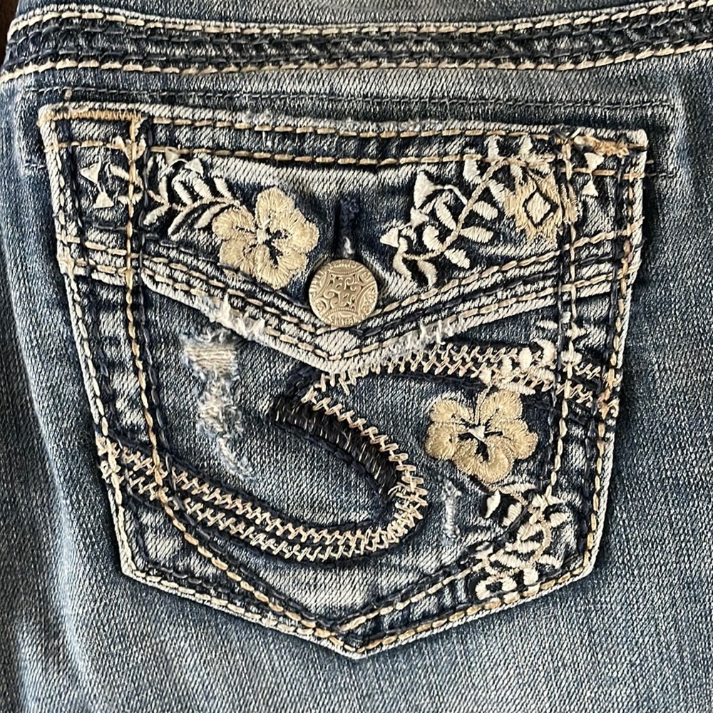 Silver Suki mid Capri w28/l 23